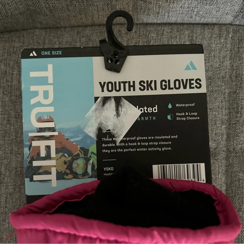 Pink Youth Ski Gloves